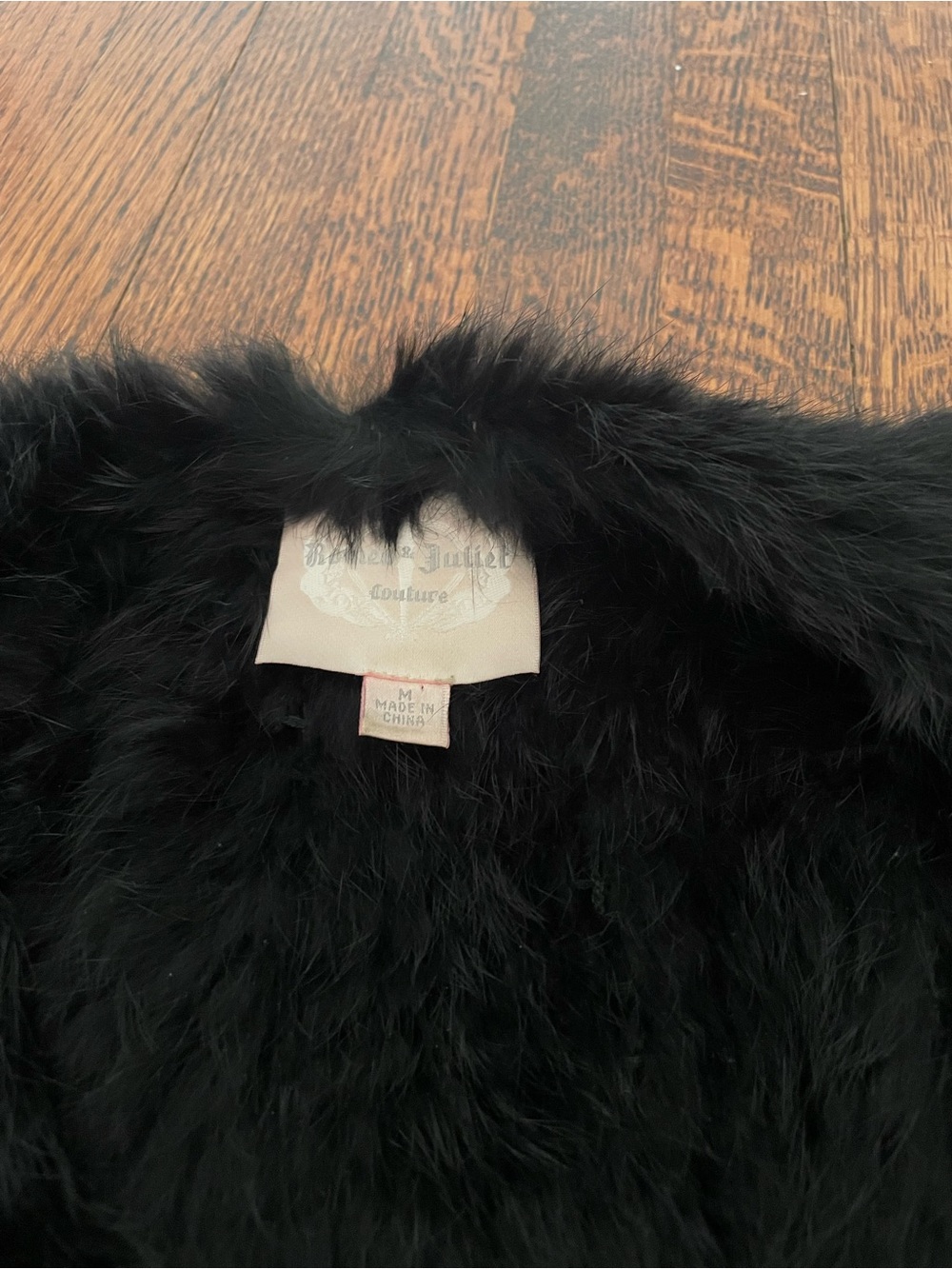 Romeo & Juliet Couture Black Genuine Rabbit Fur Fringe Vest Boho Y2K Medium - Picture 5 of 5